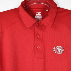 Cutter Buck Mens San Francisco 49ers NFL CB DryTec Polo‎ Shirt Large
